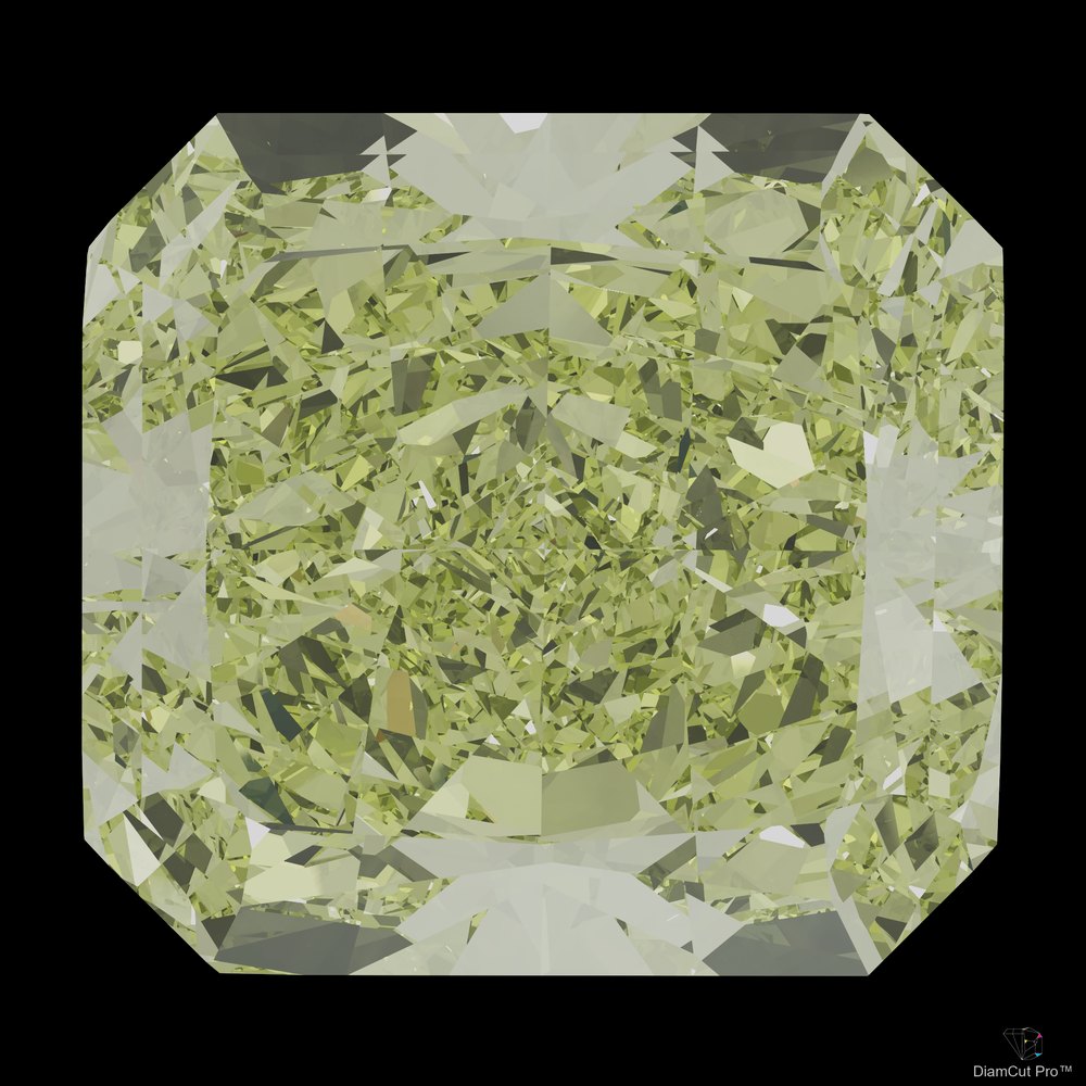 Fancy green yellow radiant under studio lighting
